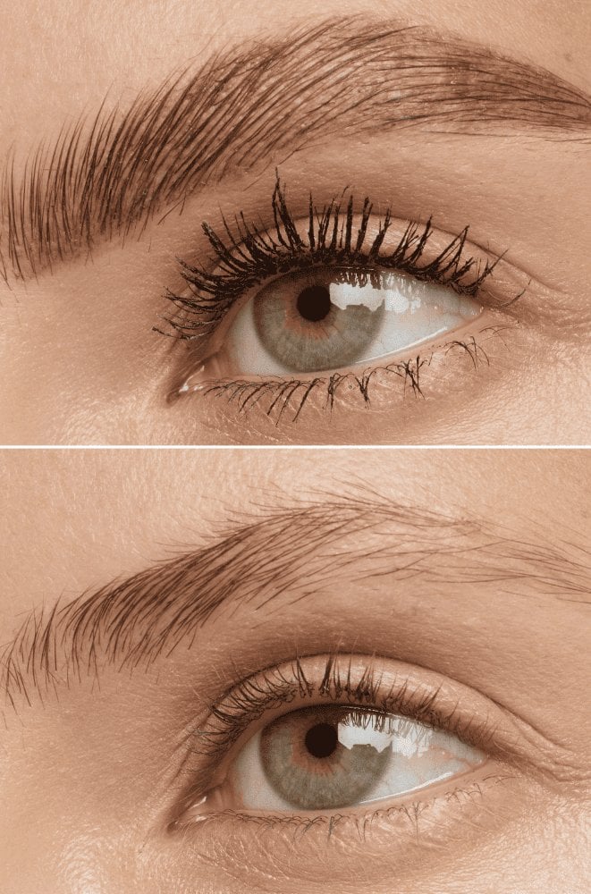 máscara maybelline Lash Sesational Sky Hight antes y después